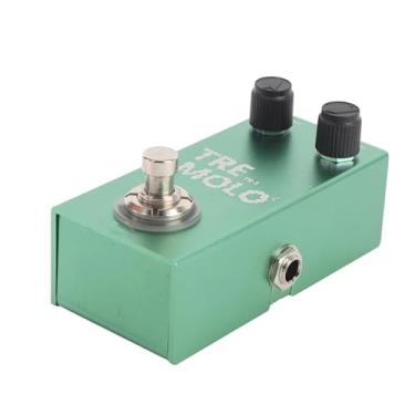 Imagem de RiToEasysports Pedal de Efeito Tremolo, Interface de Entrada e Saída de 6,35 Mm para Baixo Pedal Tremolo de Guitarra Elétrica Com Luz LED
