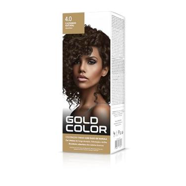 Imagem de Coloração Capilar Gold Color 4.0 Castanho Natural – Vegana com Óleo de Marula, Brilho Intenso e Cobertura dos Cabelos Brancos