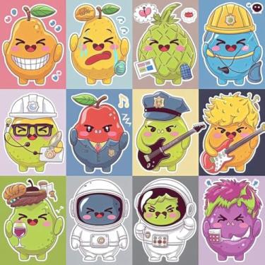 Imagem de Adesivo Kawaii Fofo para Crianças - Decoração de Quarto, Caderno e Parede com Personagem Cartoon 30x30cm