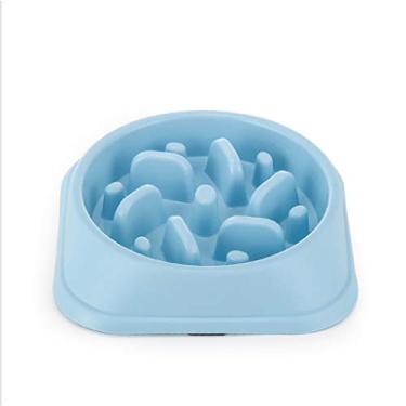 Imagem de WHY Tigela para animais de estimação divertido alimentador lento conjunto de tigelas para cães alimentador interativo comendo lentamente filhotes tigela pet bloat stop comida de gato alimentação