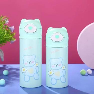 Imagem de Garrafinha Termica Infantil 300ml Ursinhos Fofo Menina e Menino com Bi