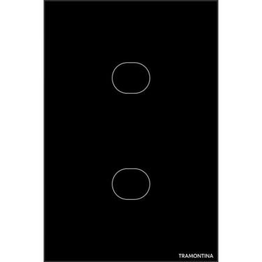 Imagem de Interruptor Touch Smart Tramontina Preto Com 2 Canais