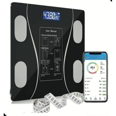 Imagem de Balança de Banheiro Inteligente Bioimpedância Digital 180kgs Com Bluet