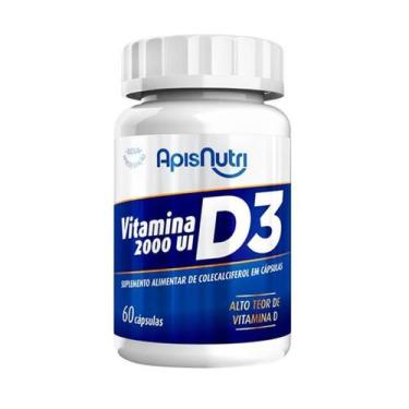 Imagem de Suplemento de Vitamina D3 2000 UI 60 Cáps Apisnutri - SV