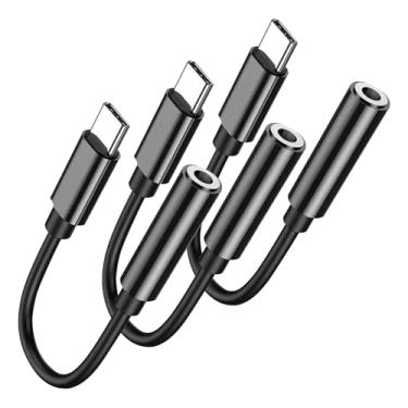 Imagem de Adaptador USB C para conector de fone de ouvido de 3,5 mm tipo C, cabo auxiliar de áudio, dongle compatível com iPhone 16/15/15 Plus/15 Pro/15 Pro Max/iPad/Pixel, Samsung Galaxy S23 S22 S21 S20 Ultra