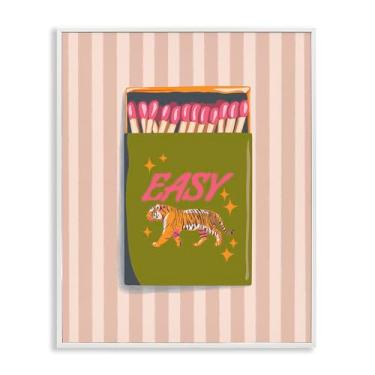 Imagem de Stupell Industries Arte giclée emoldurada branca Easy Tiger Retro Matches com design de Elyse Anastacia, 50 x 40 cm