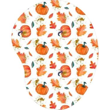 Imagem de Mouse Pad Ergonômico Gota Abóboras e Folhas de Outono