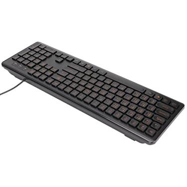Imagem de Teclado Chinês USB Com Fio Confortável Sensação de Mão Baixo Ruído Teclado Bilíngue Inglês Chinês Escritório