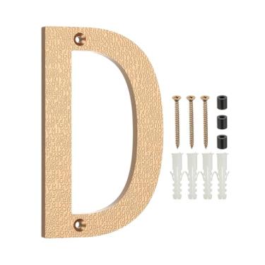 Imagem de PATIKIL Números de casa de 15 cm para fora, letra D, textura de plástico ABS, número de casa flutuante, números de porta de endereço de caixa de correio moderna com kit de unhas para rua residencial