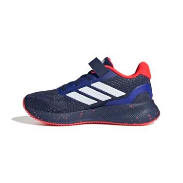 Imagem de adidas Tênis infantil Run Falcon 5, Azul escuro/branco/vermelho solar, 21
