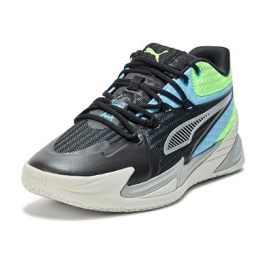 Imagem de PUMA Tênis masculino de basquete Dagger, Preto brilhante, verde-aqua, brilho Ah25, 41