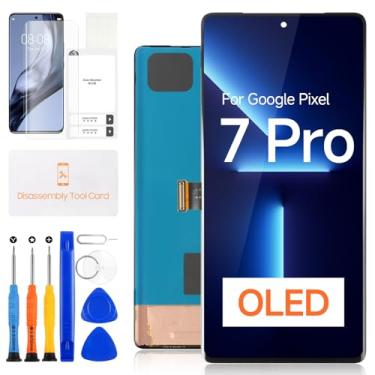 Imagem de Tela de reposição OLED para Google Pixel 7 Pro 5G LCD para Google Pixel 7 Pro 5G Display LCD GP4BC GE2AE Tela sensível ao toque Digitalizador Vidro Montagem Completa Sem Impressão Digital (Preto Sem