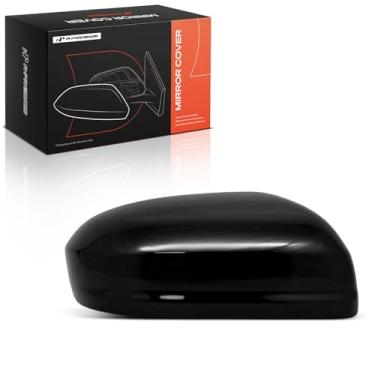 Imagem de A-Premium Tampa do espelho retrovisor do lado do passageiro - compatível com Honda Civic 2014-2015 - preto liso, sem furo de seta