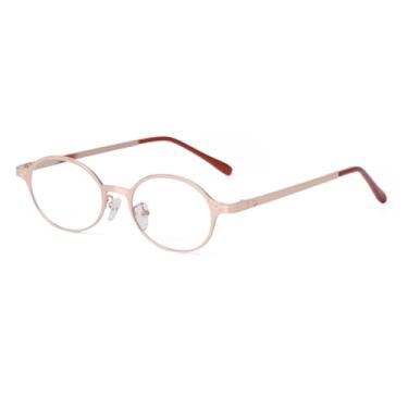 Imagem de HCHES Óculos de Sol Ovais Masculino Feminino Vintage UV400 Marrom Metal (7)