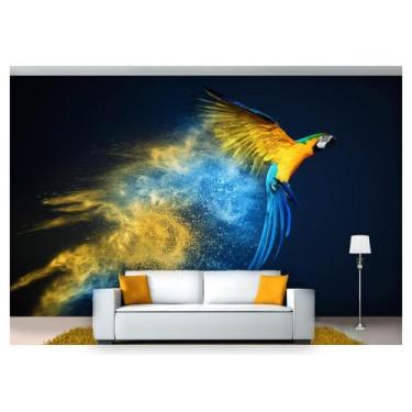 Imagem de Papel De Parede Animais Arara Voando Cores 3D Anm211 - Você Decora
