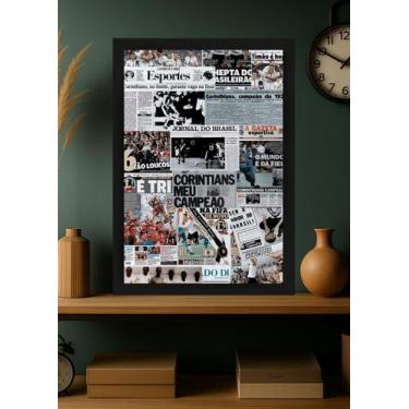 Imagem de Quadro Corinthians Raízes com Vidro e Moldura Preta - Spark Loja