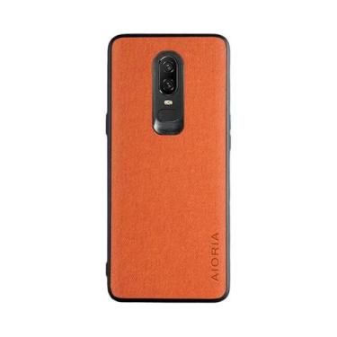Imagem de Capa De Couro Têxtil Para Oneplus 6, Capa De Proteção Para Câmera Em T
