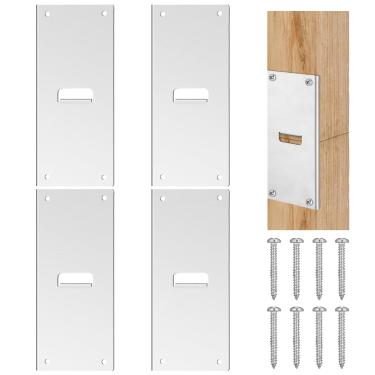 Imagem de Pasimy Pacote com 4 extensores de postes de correio para extensor de cerca de poste de madeira 4 x 4 de aço inoxidável para estender ferramentas de reparo de reforço para caixa de correio de varanda e