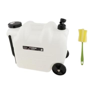 Imagem de rockible Camping Water Bottle Water Recker com, dispensador de bebidas, balde ao ar livre para viagem ao ar livre, viagens livre, Branco