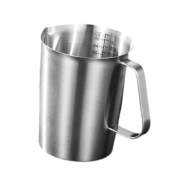 Imagem de SiaBiced Copo medidor de aço inoxidável, recipiente para espuma, jarra para misturar chá na cozinha, 1500ml