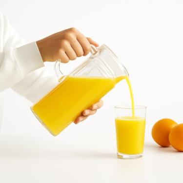 Imagem de Jarra de Vidro 1 Litro com Tampa Rotativa para Suco Água Chá Vedação Elegante