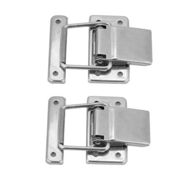 Imagem de FTVOGUE Ferrolho de Trava, 2 Peças de Caixa de Armário de Aço Inoxidável, Fecho de Mola, Ferrolho de Alternância Com, e Conveniente, para Ferragens de Móveis de Janela de Porta