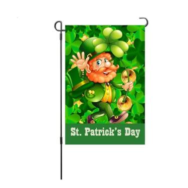 Imagem de StPatricksDayFlagDoubleSidedGardenFlagPoliésterOutdoorSpringDecorative. (S36)