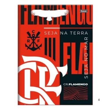 Imagem de Caderno Brochura Pequeno 1/4 Cd 80fls Flamengo Capa Sortida - Foroni