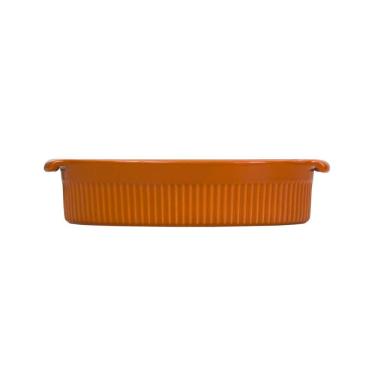 Imagem de Forma Oval Travessa Refratária 25,5 cm Laranja 1,1 L Germer