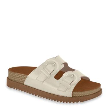 Imagem de Sandália Papete Moleca  Tratorada Feminina 5500.203, Branco off, 36