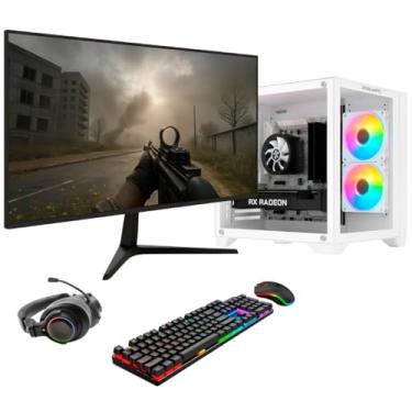 Imagem de PC Gamer Completo BluePC FRAG, AMD Ryzen 5 5600X, Radeon RX 580 8GB, B450, 16GB DDR4, SSD 512GB NVMe, Monitor 23" 75Hz, Kit Gamer - PGBP-FRA154