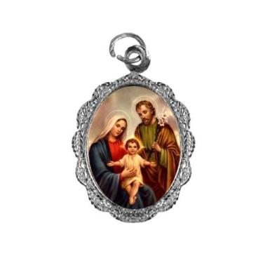 Imagem de 100 Medalhas de Alumínio Sagrada Família - Mod. 03 - SJO Artigos Relig