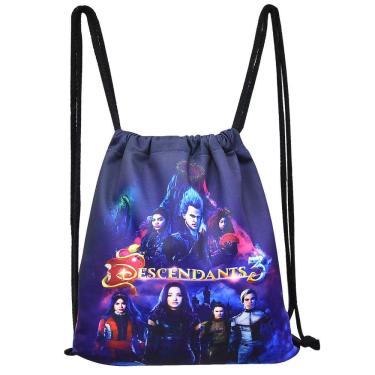 Imagem de Mochila com cordão Anime Descendants com impressão 3D para crianças