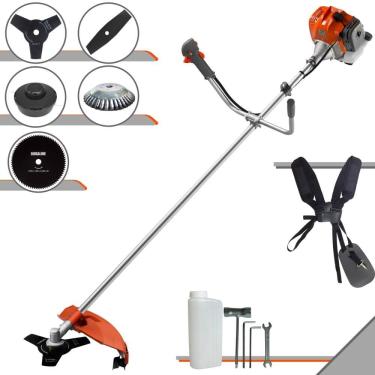 Imagem de Roçadeira Lateral RL520ACG2 Tekna À Gasolina 2T 52cc 2HP Com Carretel + Faca 2 Pontas + Faca 3 Pontas + Faca 80 Dentes + Escova de Aço 38 Cerdas