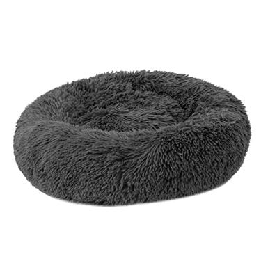 Imagem de Cama Redonda de Pelúcia Macia para Gatos e Cães Pequenos - Pet Confortável Aconchegante com Forro Algodão PP Design Redondo Sono Reposo