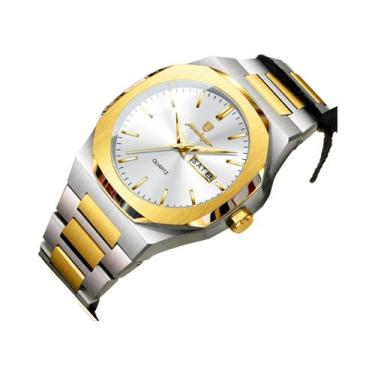 Imagem de Relógio De Quartzo Masculino À Prova d'Água Em Aço Inoxidável POEDAGAR