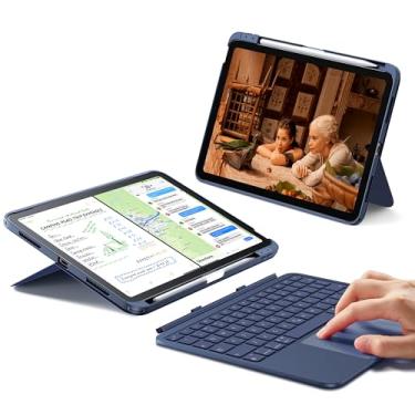 Imagem de ESR for iPad (A16) 11th/10th Gen Flex Keyboard Case, Ultra-Light Magnetic Detachable Keyboard for iPad 10.9" with Writing/Viewing Modes, Larger Precision Trackpad, Blue