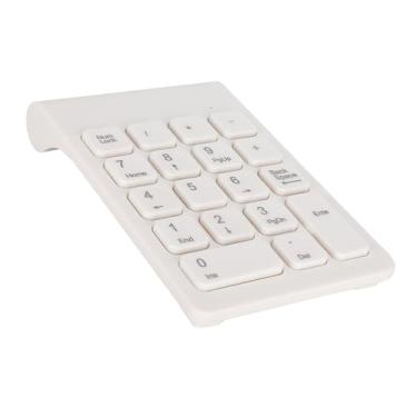 Imagem de Generic Mini Teclado Teclado Numérico Sem Fio Acessório Leve e Requintado para PC para Digitação Suave, Números de Entrada Rápida, Conforto de Uso Geral, Branco/preto, 3,35 X 5,24 pol. (Branco)