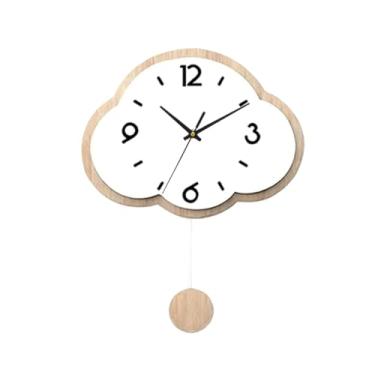 Imagem de MotiveTech Relógio de Parede Silencioso com Pêndulo Oscilante, Ornamento Decorativo para Ambientes Internos, Sala de Estar E Quarto, 30 cm