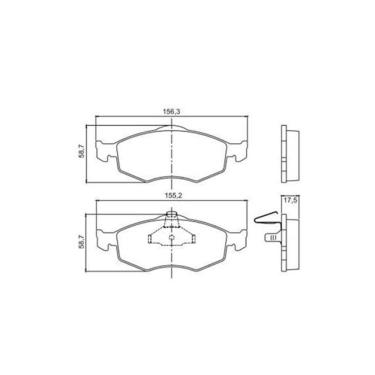 Imagem de Pastilha de Freio Dianteira Mondeo 2.5 V6 24V 97 / ... Escorpion 2.0 / 2.4 / 2.5 92 / ... sem Alarme