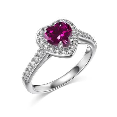Imagem de GemKing TL120004-S-W-WH-10 Anéis de noivado de zircão quadrado 5A prata esterlina 925 CZ anel de diamante para mulheres, 7, Prata esterlina, Sem Pedra Preciosa