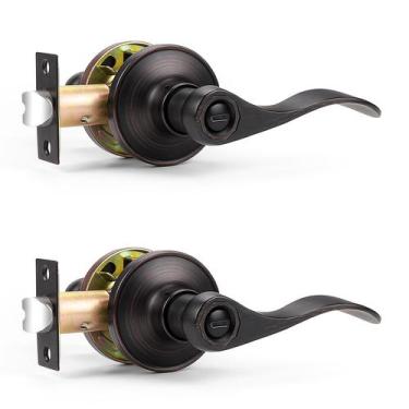 Imagem de Alavancas de porta Probrico Oil Rubbed Bronze Privacy, pacote com 2