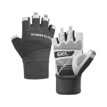 Imagem de Luvas De Fitness Unissex Com Faixa Para Pulso Para Treinamento De Leva