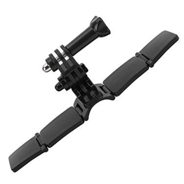 Imagem de GLOGLOW Suporte para Câmera de Ação para Dispositivo Eletrônico Portátil Suporte para Queixo para OSMO Action, Ajustável, Design Dobrável, Material ABS, Preto, 133g para OSMO