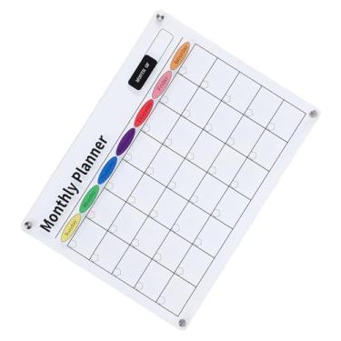 Imagem de Cryfokt Quadro Organizador de Calendário de Apagamento Magnético Acrílico Acrílico para Geladeira - Mantenha Sua Vida Organizada e Lembre Eventos Importantes, Material Transparente - para Uso