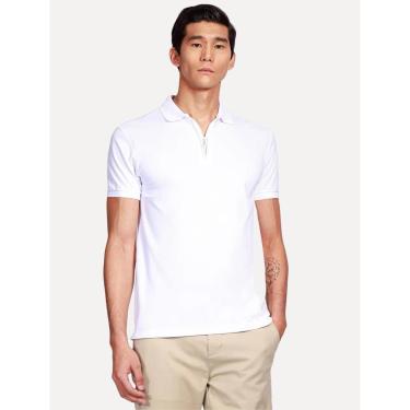 Imagem de Polo Aramis Masculina Piquet Ziper All White Branca-Masculino