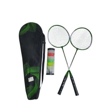 Imagem de Kit 2 Raquete de Badminton com 6 Petecas(Verde)