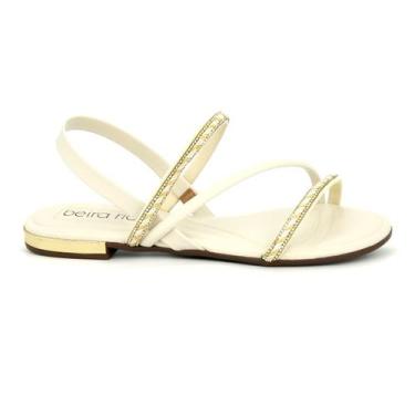 Imagem de Sandalia Beira Rio 8263.969 Salto Baixo Rasteira Elastico Feminino, 37