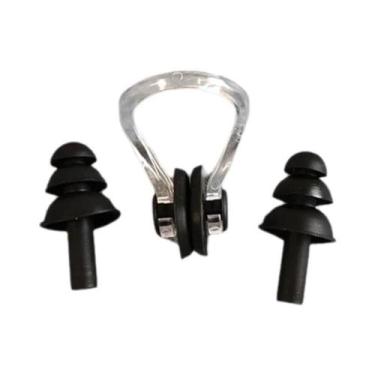 Imagem de Conjunto De Protetores De Nariz E Ouvido De Silicone Para Natação Adul