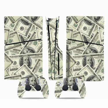 Imagem de Película de decalque para disco Ps5, capa adesiva de vinil de corpo inteiro para console e controle PlayStation 5 (edição de disco PS5, Blue Lightning) (Dólar, disco fino PS5)